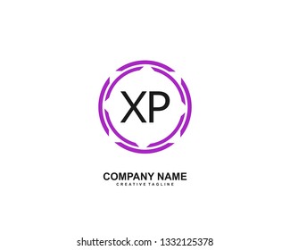 XP initial logo template vector