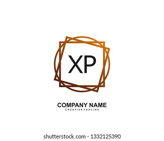XP initial logo template vector
