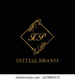 XP Initial wedding logo template vector