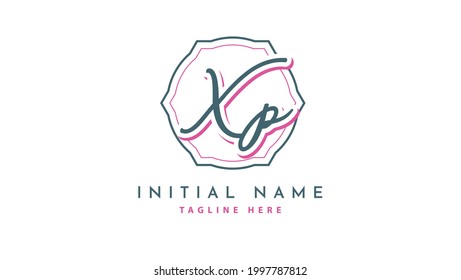 XP Initials, handwriting logo vector