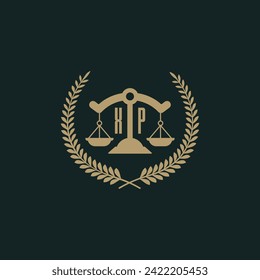 XP initials for law firm logo icon design vector image