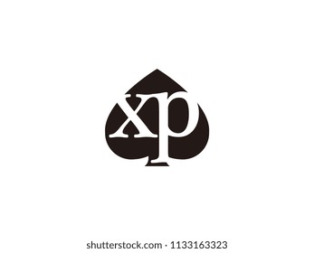 The xp initials logo inside the black shovel