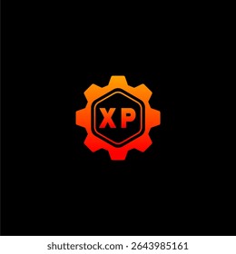 Ícones e gráficos da arte vetorial do logotipo técnico XP Initials