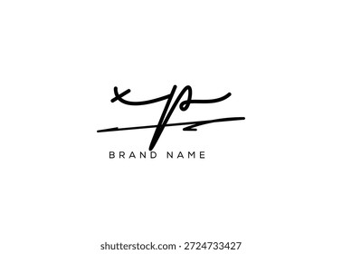 XP letter elegant cursive beauty handwriting logo. symbol design| typography logo| creative mark| corporate identity| signature logo.