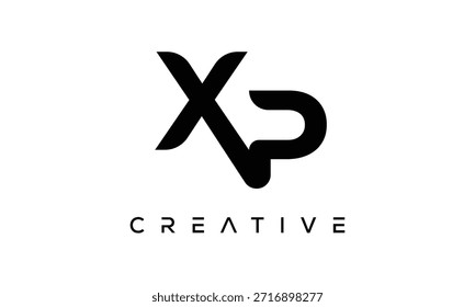 Logotipo del monograma de la letra de XP para la identidad creativa moderna de la marca