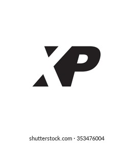 XP negative space letter logo