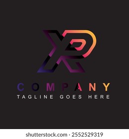 XP or PX Logo, letter x and p combination, Flat Vector Logo Design Template, vector illustration