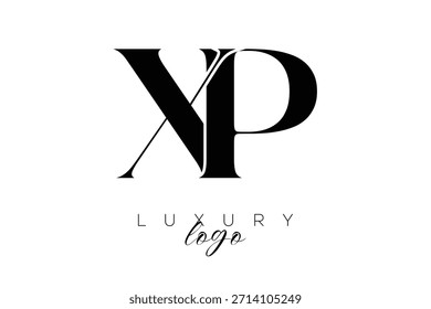 XP Serienbrief Monogramm Typografie-Logo für elegante Premium-Branding-Identität