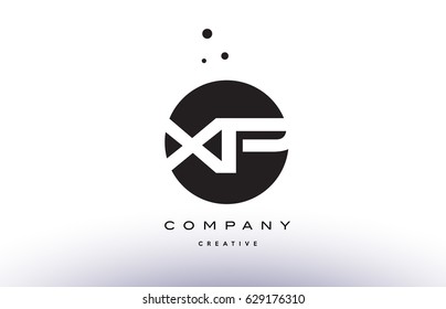 XP X P alphabet company letter logo design vector icon template simple black white circle dot dots creative abstract