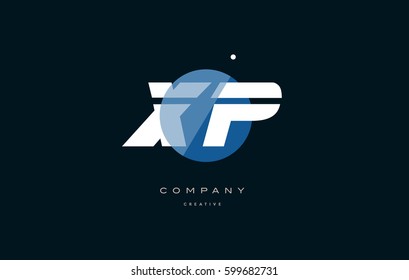 xp x p  blue circle dot big font alphabet company letter logo white design vector icon template 