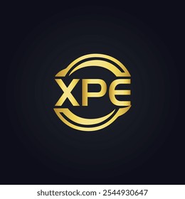 XPE logo. X P E design. White XPE letter. XPE, X P E letter logo design.