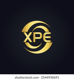 XPE logo. X P E design. White XPE letter. XPE, X P E letter logo design.