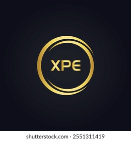 XPE logo. X P E design. White XPE letter. XPE, X P E letter logo design.