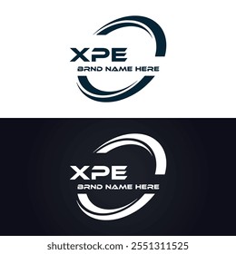 XPE logo. X P E design. White XPE letter. XPE, X P E letter logo design.