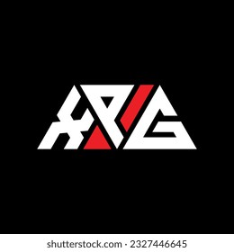 XPG triangle letter logo design with triangle shape. XPG triangle logo design monogram. XPG triangle vector logo template with red color. XPG triangular logo Simple, Elegant, and Luxurious design.