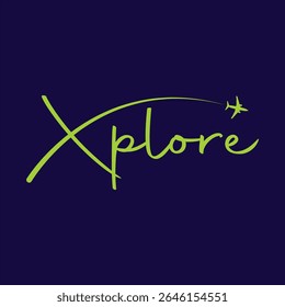 Xplore Travel Logo plane vector