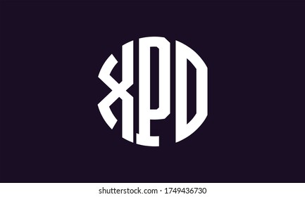 Plantilla de logotipo de marca vectorial de la letra monográfica de XPO Emblem Resumen