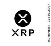 XPP logo. Crypto currency ripple. Electronic money. Decentralized currency. Vector illustration flat design. Isolated on white background.