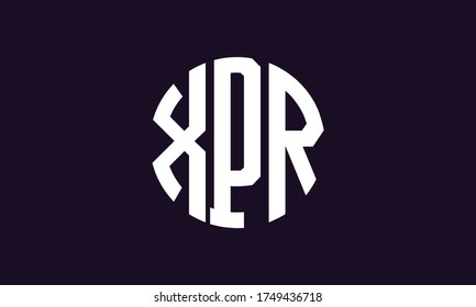 Plantilla de logotipo de marca vectorial de la letra monográfica XPR Emblem Resumen