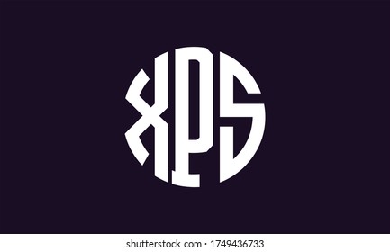Plantilla de logotipo de marca vectorial de la letra monográfica del círculo XPS