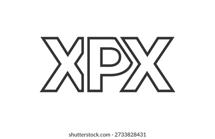 XPX logo design template with strong and modern bold text. Initial based vector logotype featuring simple and minimal typography. Trendy company identity ideal for businesses brand presence.