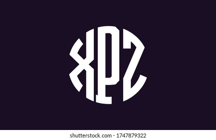 XPZ Circle Emblem Abstract Monogram Letter Mark Vector Logo Template
