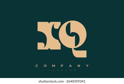 XQ Abstract Geometric Logo Design. Modern and elegant logo design with simplistic typography elements, showcasing branding excellence.