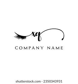 Erstmaliges Logo Logo, Wimpernvektor, modern
