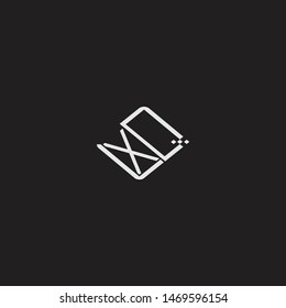 XQ Initial Logo letters with rotate squere template