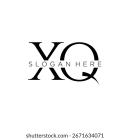 Logotipo inicial del monograma de XQ con diseño del estilo del negocio