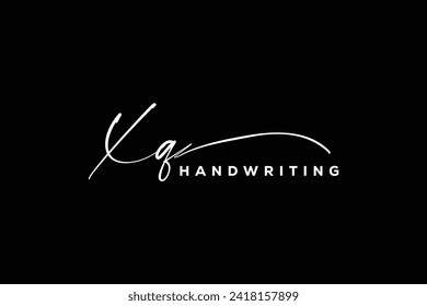 XQ initials Handwriting signature logo. XQ Hand drawn Calligraphy lettering Vector. XQ letter real estate, beauty, photography letter logo design.