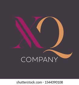 XQ luxury logo concept, X Q vector monogram