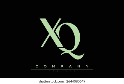 XQ Modern Initials Logo Design. Branding logo with stylized initials showcasing bold design and modern aesthetic. Ideal for professional business branding or creative projects focusing on minimalistic