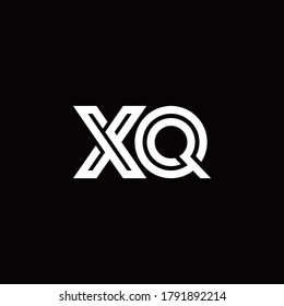 XQ Monogramm-Logo mit abstrakter Liniendesign-Vorlage
