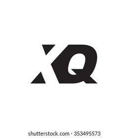 XQ negative space letter logo