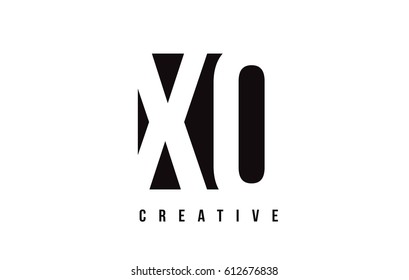 XQ X Q White Letter Logo Design with Black Square Vector Illustration Template.