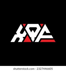 Diseño del logotipo de la letra triangular XQF con forma triangular. Monograma de diseño del logotipo del triángulo XQF. Plantilla de logotipo vectorial de triángulo XQF con color rojo. Logo triangular XQF Diseño sencillo, elegante y lujoso.