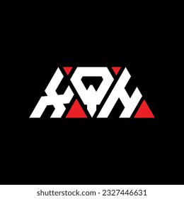 XQH triangle letter logo design with triangle shape. XQH triangle logo design monogram. XQH triangle vector logo template with red color. XQH triangular logo Simple, Elegant, and Luxurious design.