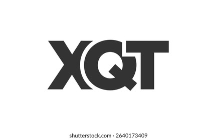 XQT logo design template with strong and modern bold text. Initial based vector logotype featuring simple and minimal typography. Trendy company identity ideal for businesses brand presence.