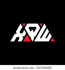 XQW triangle letter logo design with triangle shape. XQW triangle logo design monogram. XQW triangle vector logo template with red color. XQW triangular logo Simple, Elegant, and Luxurious design.