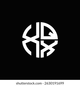 Logotipo XQX ícone XQX monograma XQX letra XQX minimalista Círculo plano Design de logotipo abstrato moderno exclusivo.
