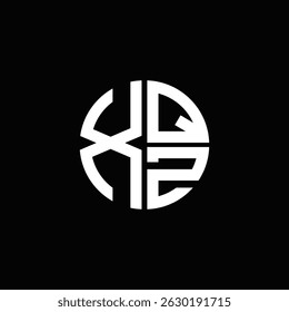 XQZ logo XQZ icon XQZ monogram XQZ letter minimalist Circle flat Unique modern abstract logo design.
