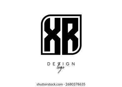 Logotipo del monograma del bloque de XR – Letra geométrica negrita en estilo rectangular para la marca y la identidad modernas