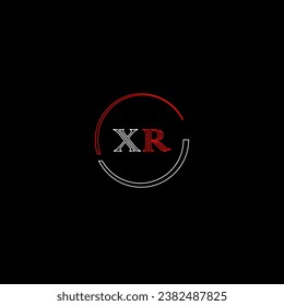 XR creative modern letters logo design template
