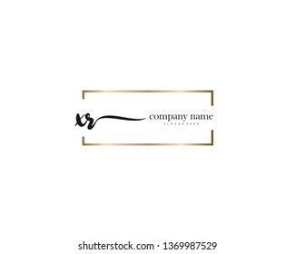 XR handwriting initial  logo vector