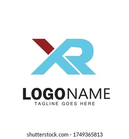 XR-Logo-Design und Vektorsymbol