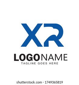 XR illustration logo design and vector icon
