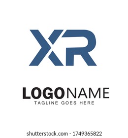 XR illustration logo design and vector icon
