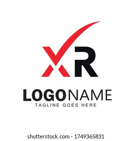 XR-Logo-Design und Vektorsymbol