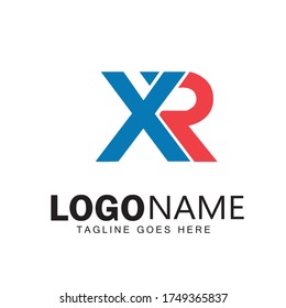 Diseño del logotipo de la ilustración XR e icono del vector